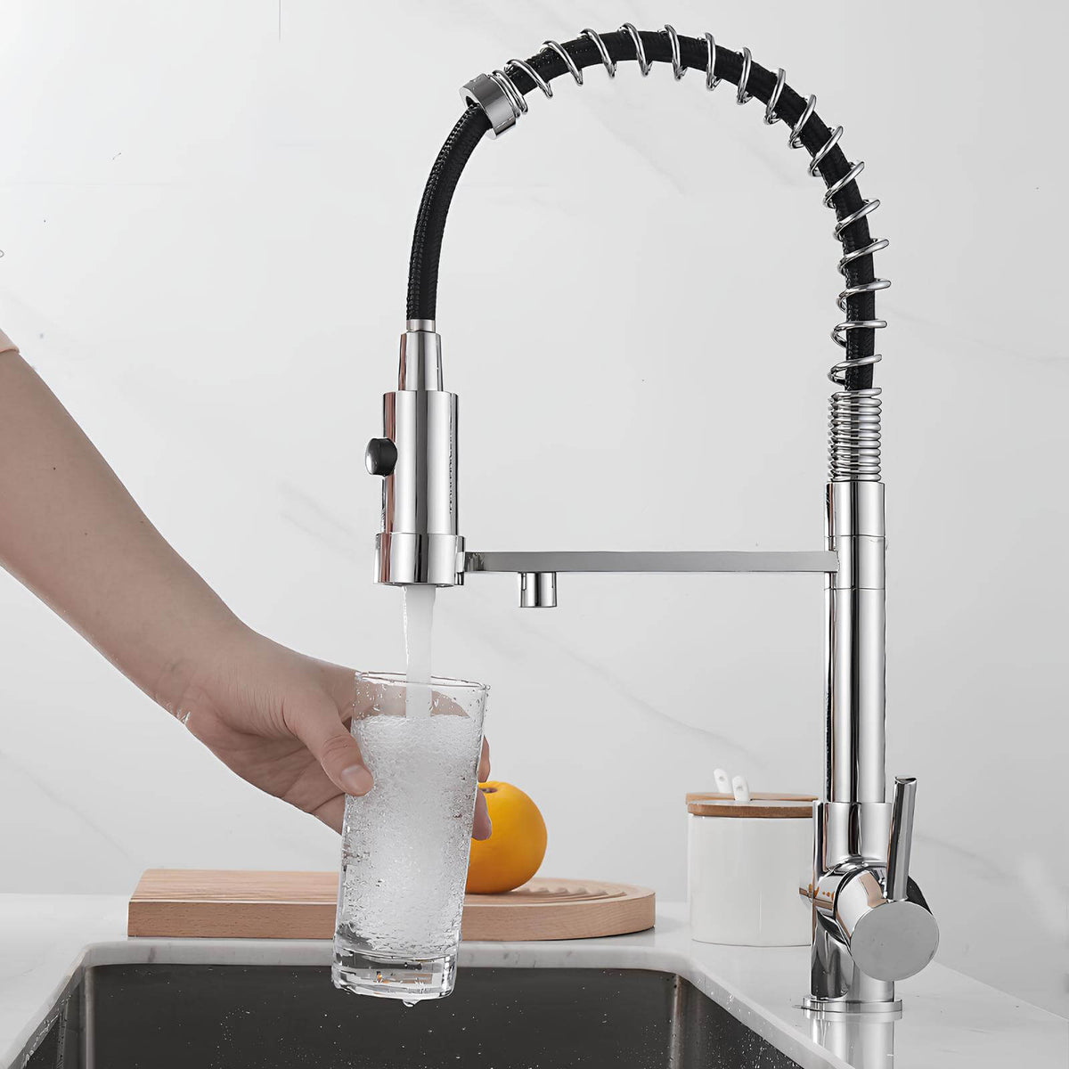 Küchenhahn, Auszugsbrause, Gefiltertes Wasser