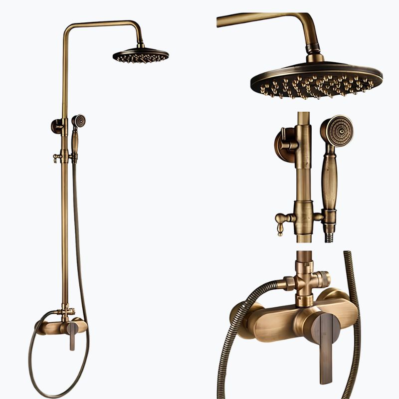 Duschmischer mit Ablage, Bronze
