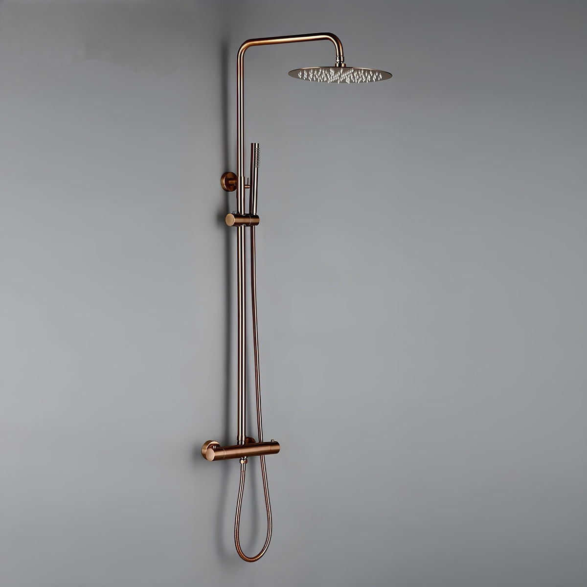 Polierter Wand-Thermostat-Duschmischer, Messing