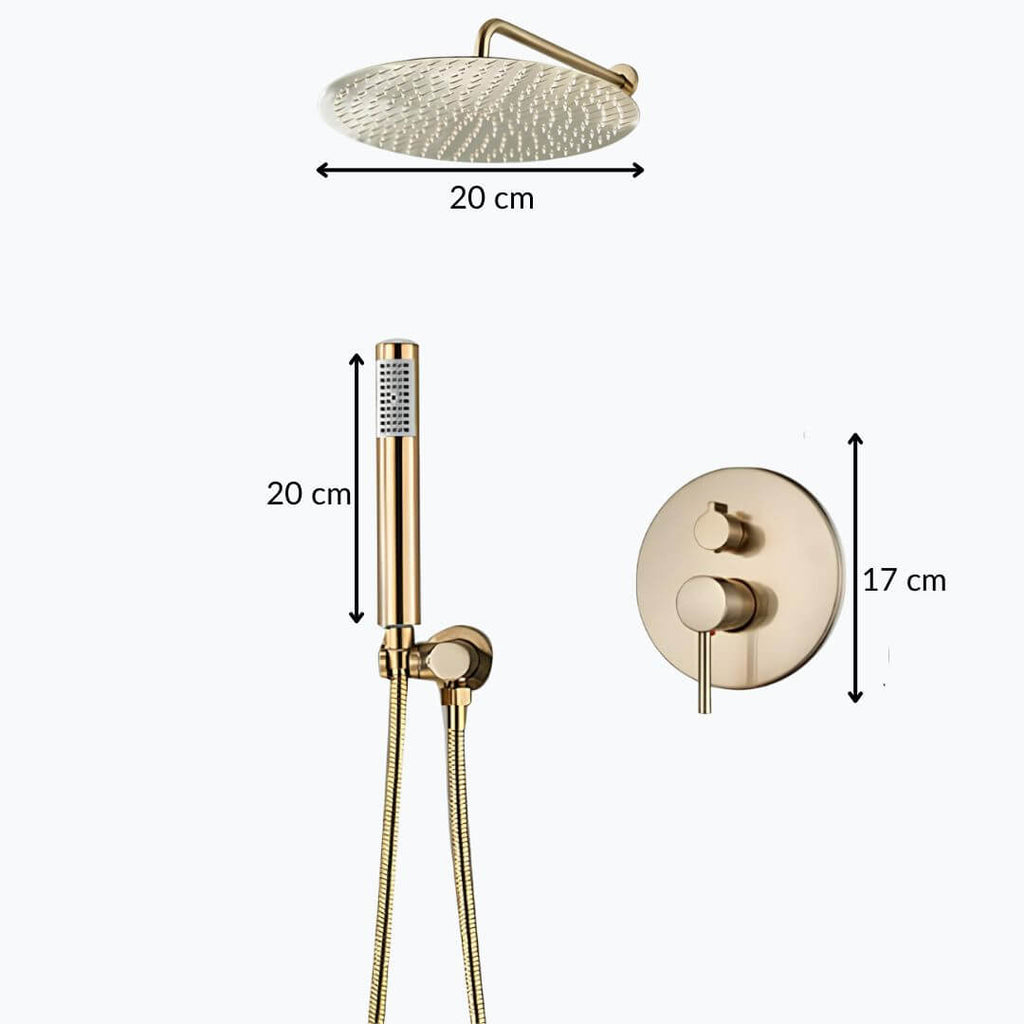 Unterputz-Duschmischer, Gold