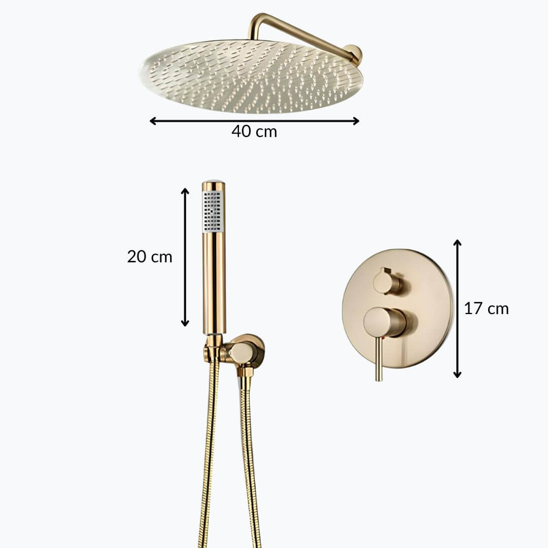 Unterputz-Duschmischer, Gold