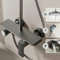 Gebürstete Aluminium-Duschsäule, 3-Wege-Multistrahl