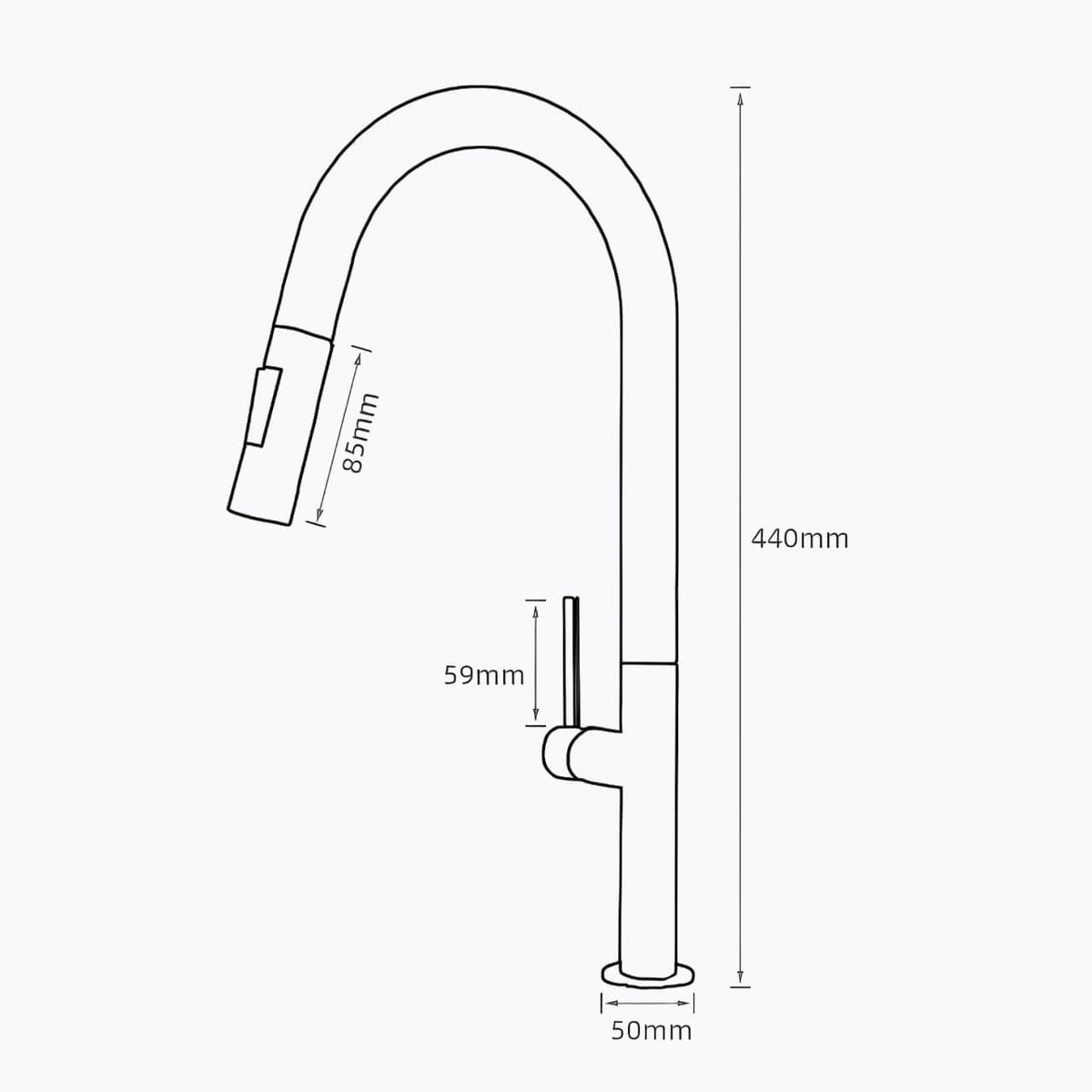 Küchenmischer mit Auszugsbrause