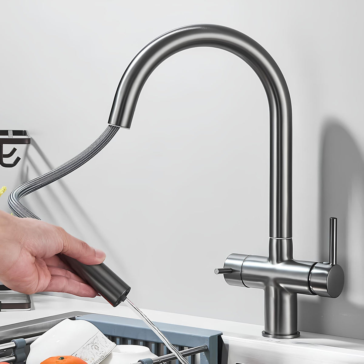 Einziehbarer Brausehahn, 360° Rotation