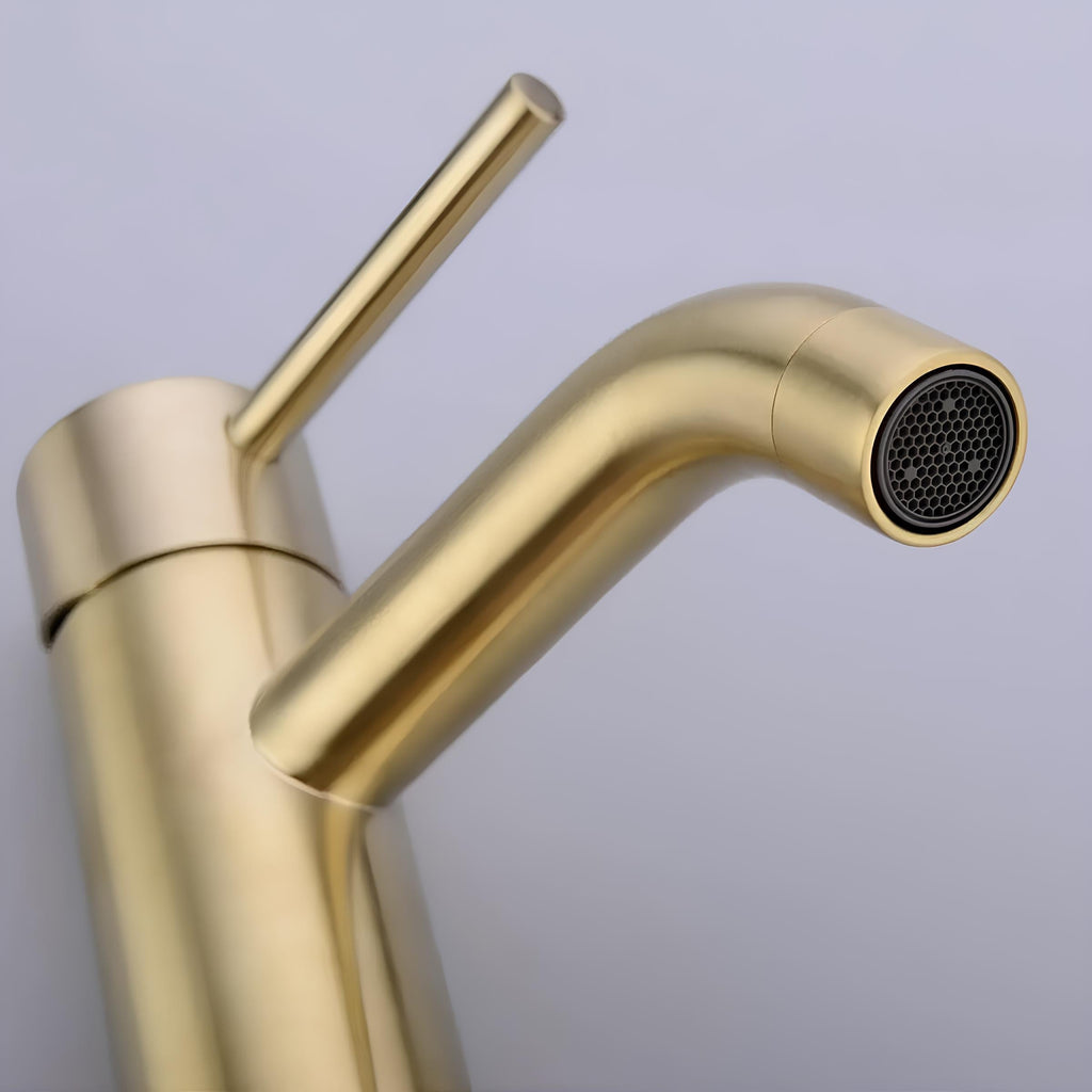 Gebürsteter Gold-Wandmischer