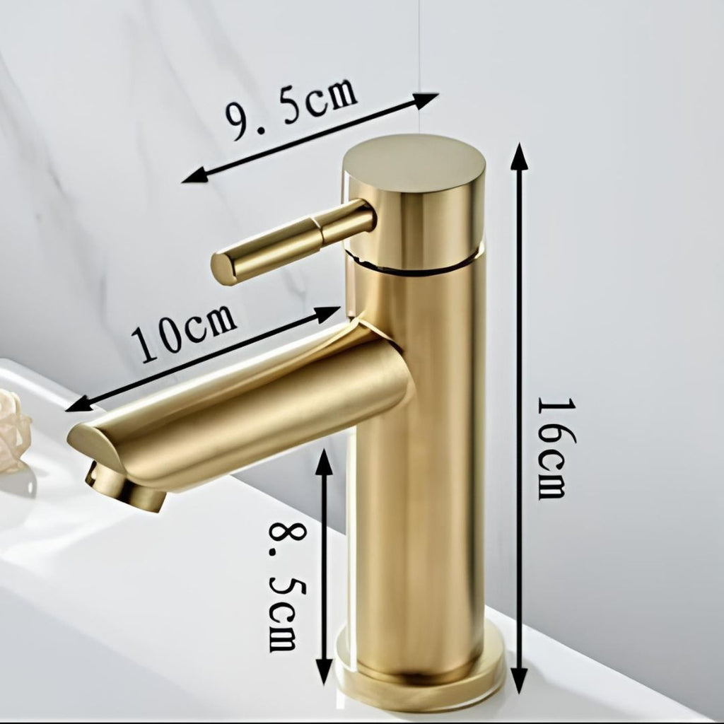 Gebürsteter Gold-Wandmischer