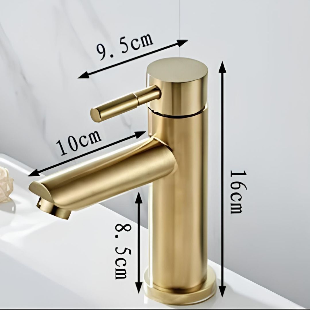 Gebürsteter Gold-Wandmischer