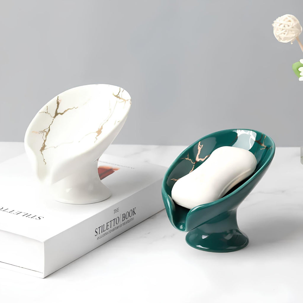Keramik-Seifenschale, Blumendesign