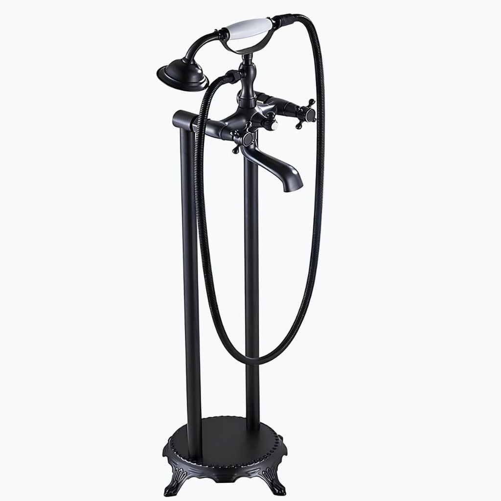 Freistehende Retro-Badewannenarmatur, Antikbronze