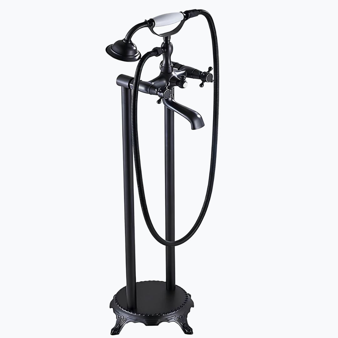 Freistehende Retro-Badewannenarmatur, Antikbronze