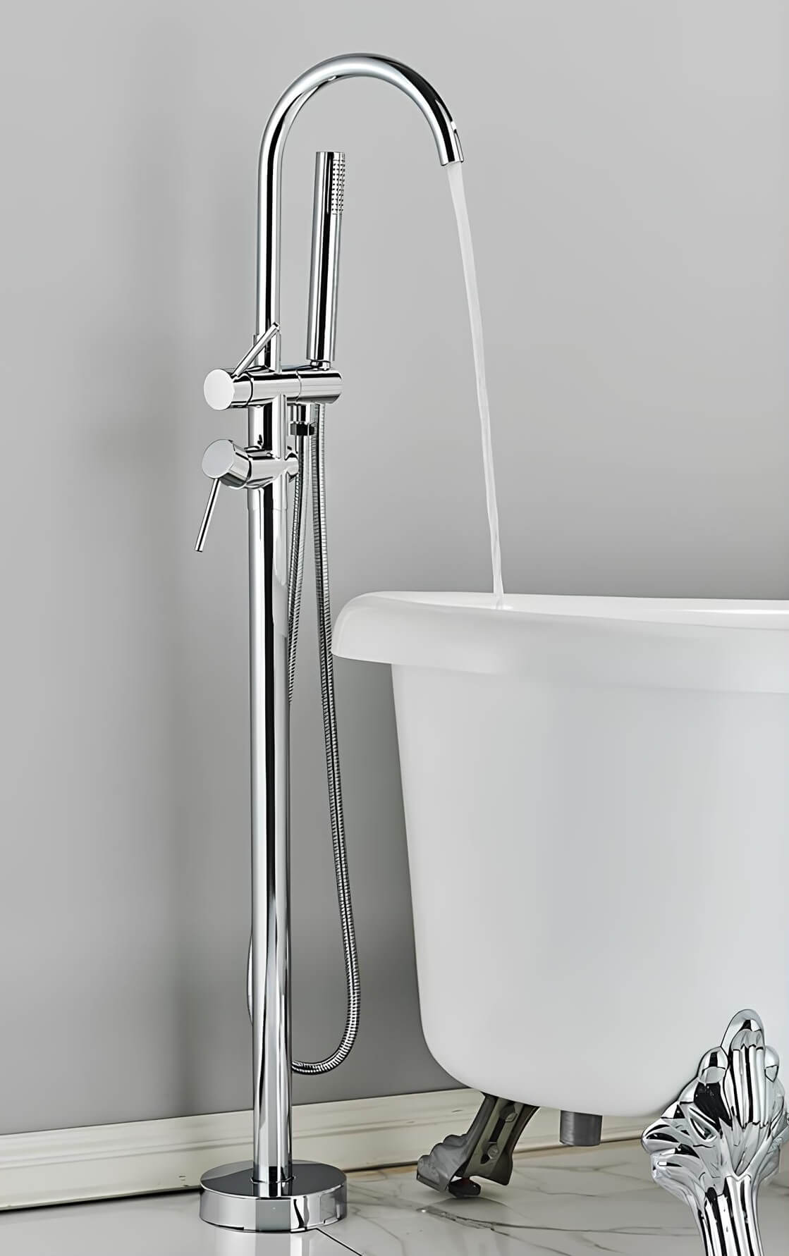Freistehende Badewannenhahn-Säule, Zeitgenössisches Design