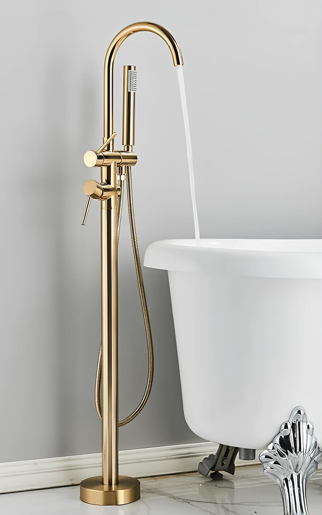 Freistehende Badewannenhahn-Säule, Zeitgenössisches Design