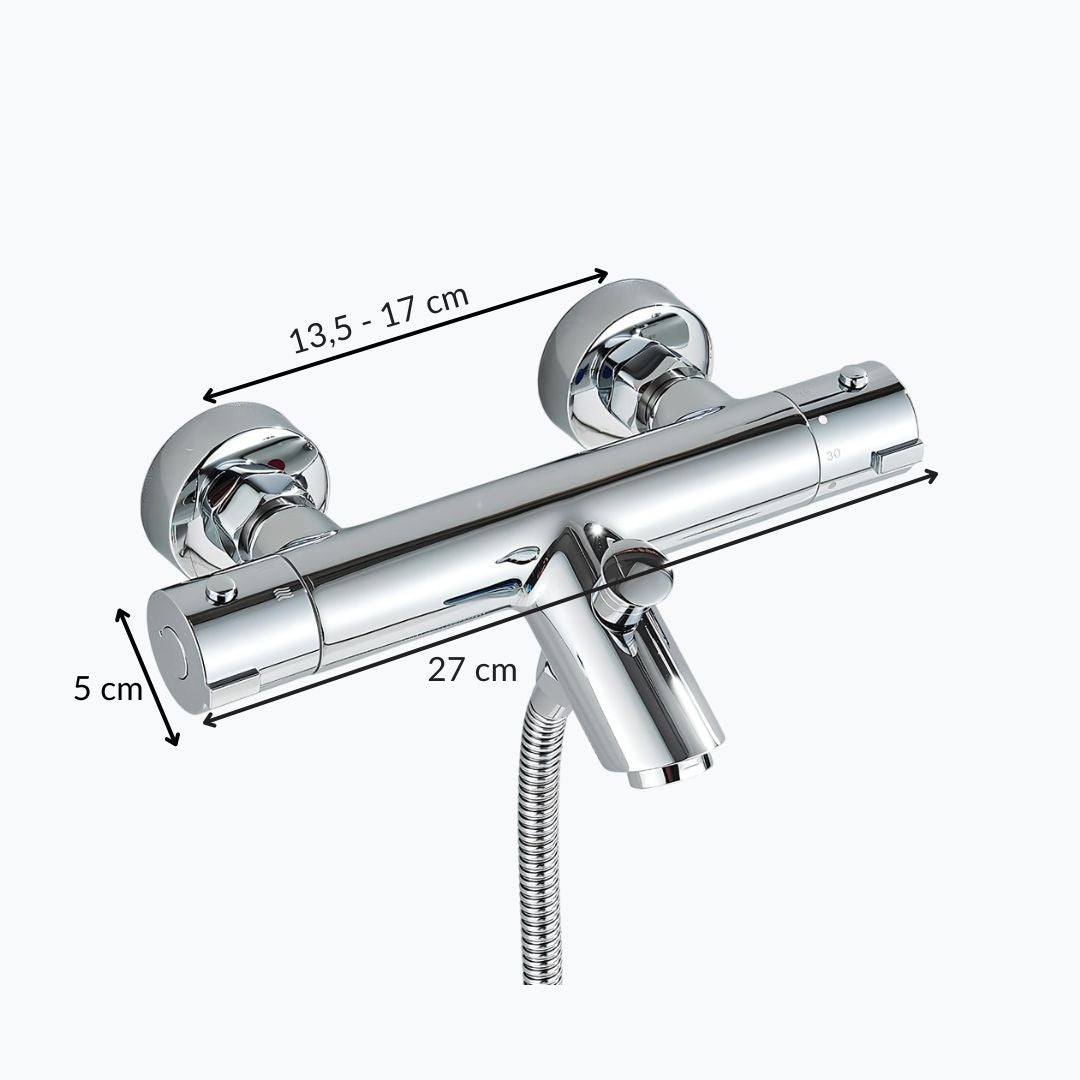 Thermostatmischer, Messing Poliert