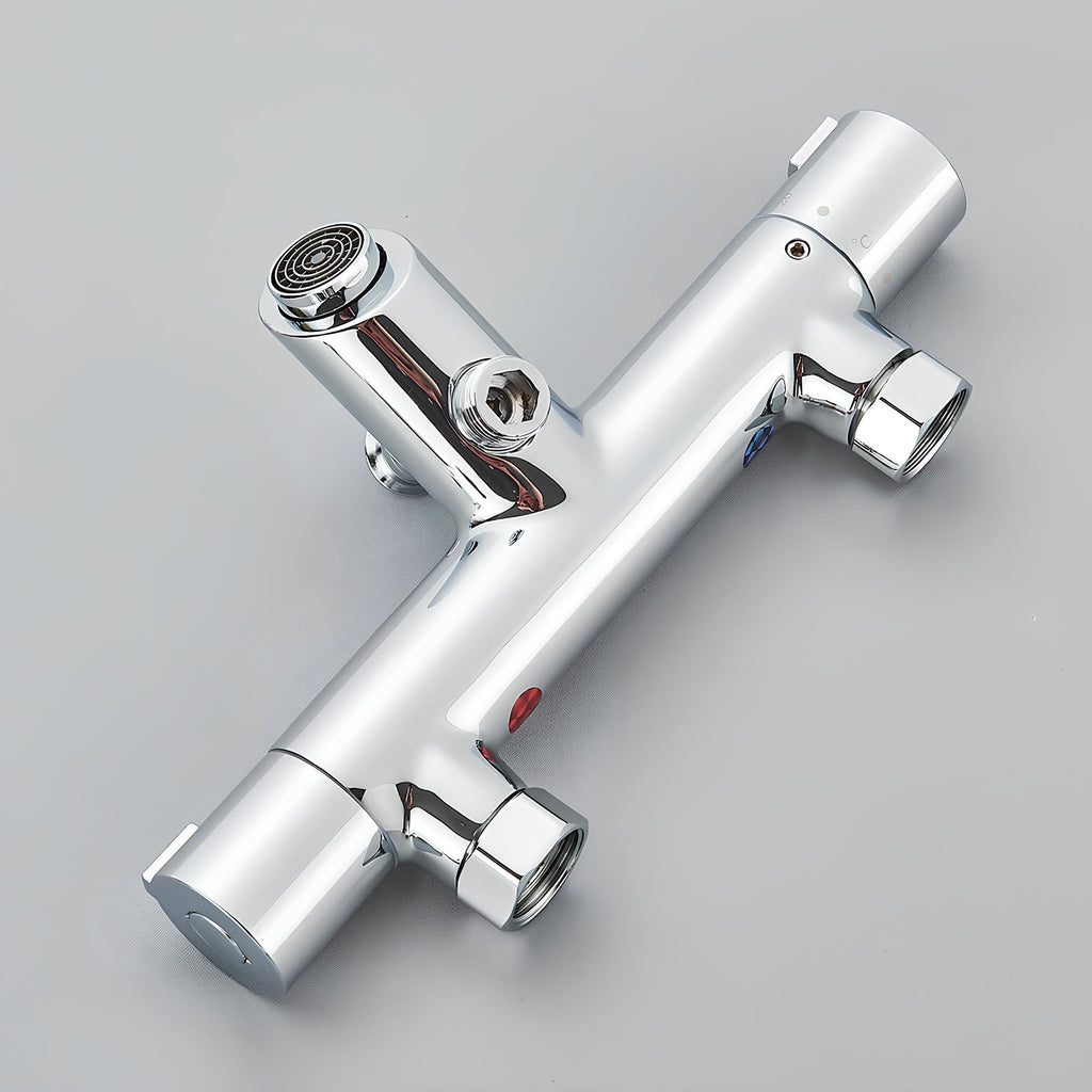 Thermostatmischer, Messing Poliert
