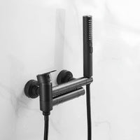 Schwarzer Wand-Badmischer
