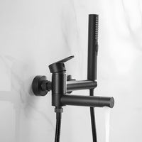 Schwarzer Wand-Badmischer