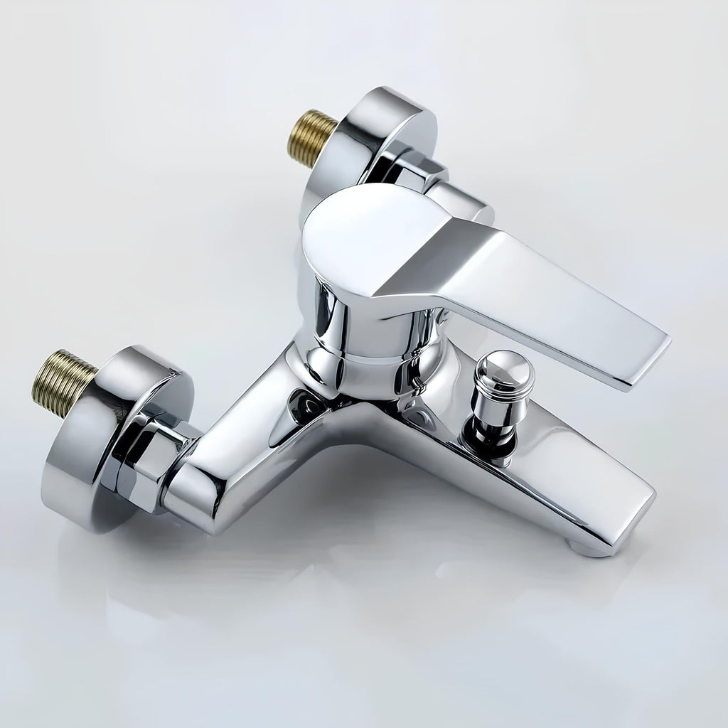 Druckknopf-Wandmischer, Chrom