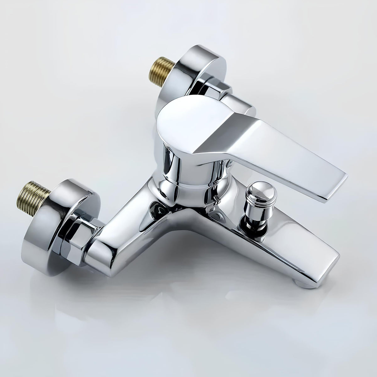 Druckknopf-Wandmischer, Chrom