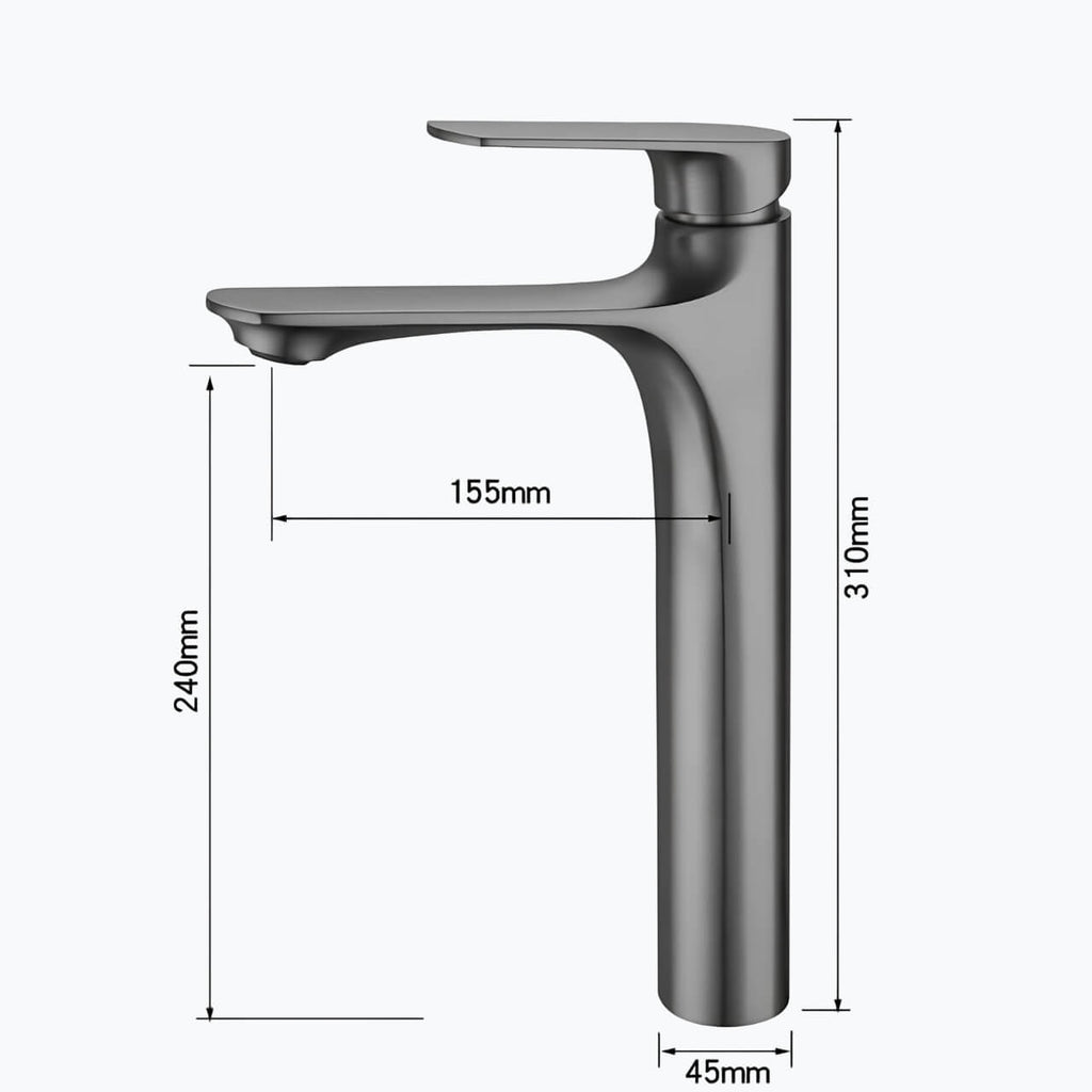 Gebürsteter Messing-Wasserhahn